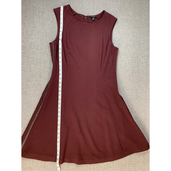 Ann Taylor Dress Career Sleeveless Knee Length Classic Burgundy Size 10 - Picture 8 of 8